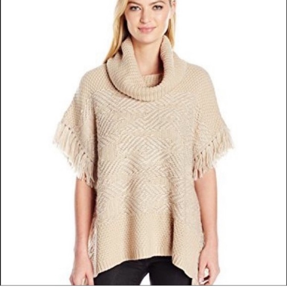 Lucky Brand Knit Sweater Poncho Size-CS - Picture 1 of 12